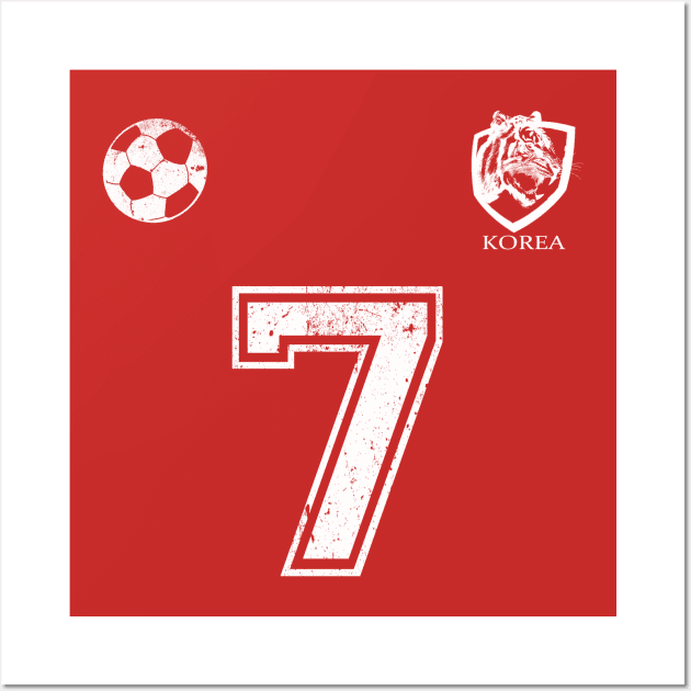 Korean soccer red tee for world cup Wall Art by LND4design